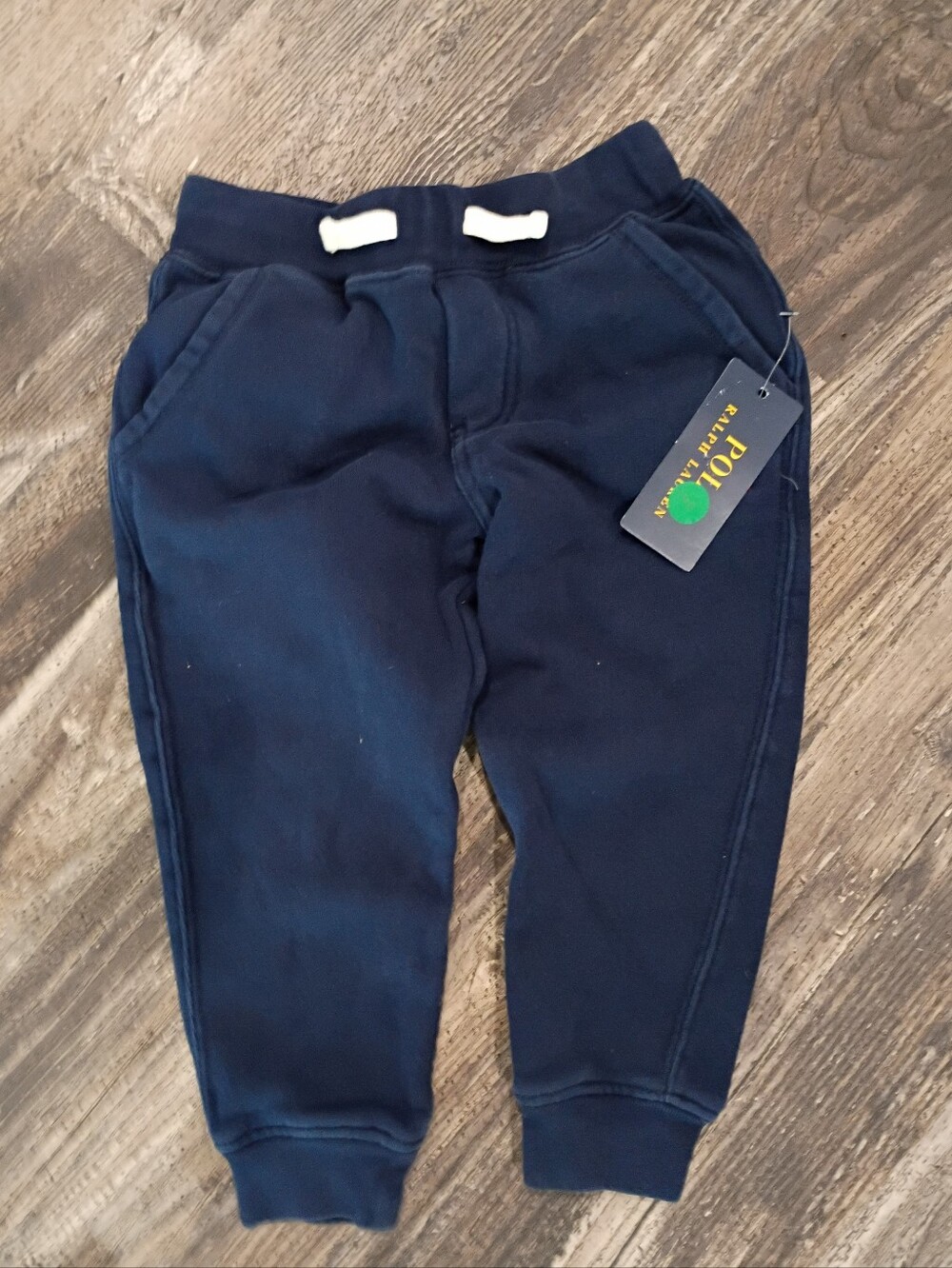 Polo by Ralph Lauren Navy Blue Kids Sweatpants with Drawstring Size 3T New